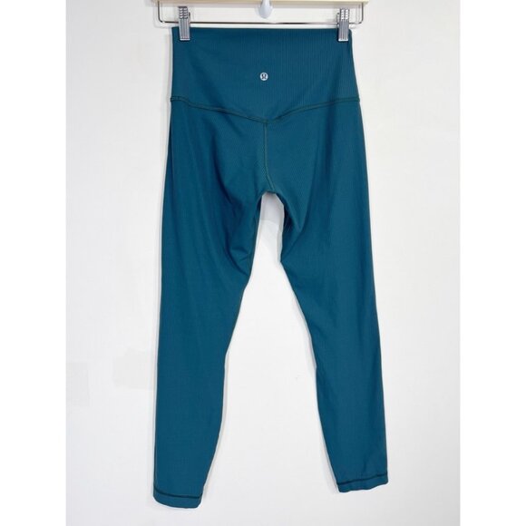 Lululemon Align Ribbed High-Rise Pant 25" Green Jasper - Picture 6 of 10